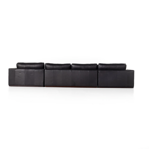 Colt 3Pc U Sectional- Heirloom Black