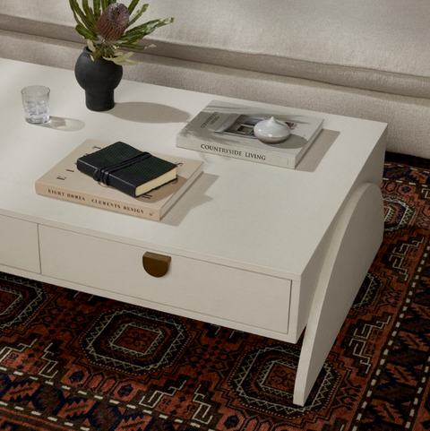Cressida Coffee Table - Ivory Painted linen - IN STOCK