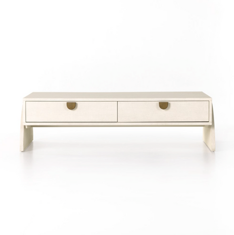 Cressida Coffee Table - Ivory Painted linen - IN STOCK