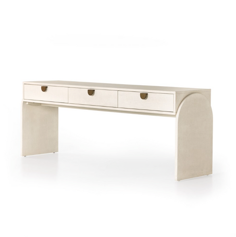 Cressida Console Table - Ivory Painted Linen