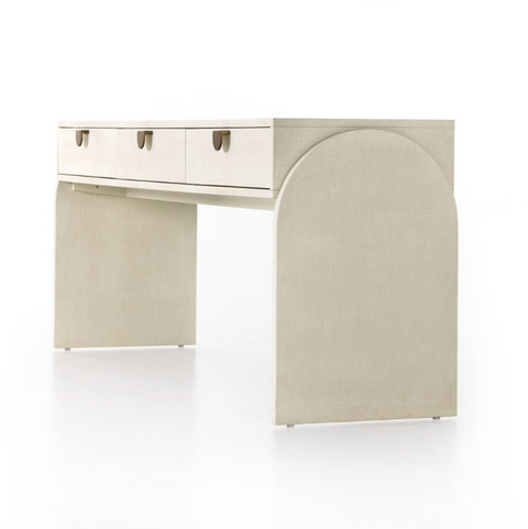 Cressida Console Table - Ivory Painted Linen