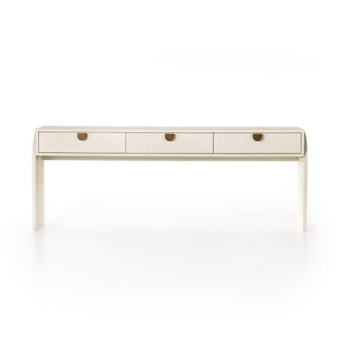 Cressida Console Table - Ivory Painted Linen