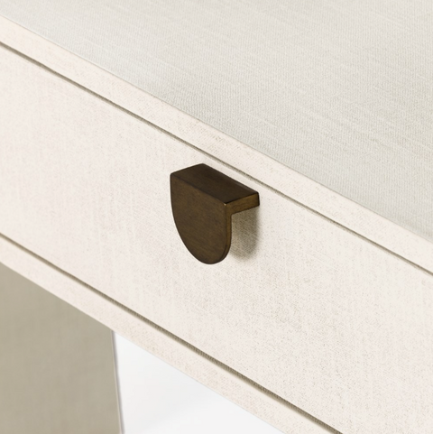 Cressida Console Table - Ivory Painted Linen