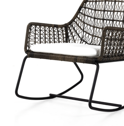 Bandera Outdoor Rocking Chair w/ Cushion - Distressed Grey
