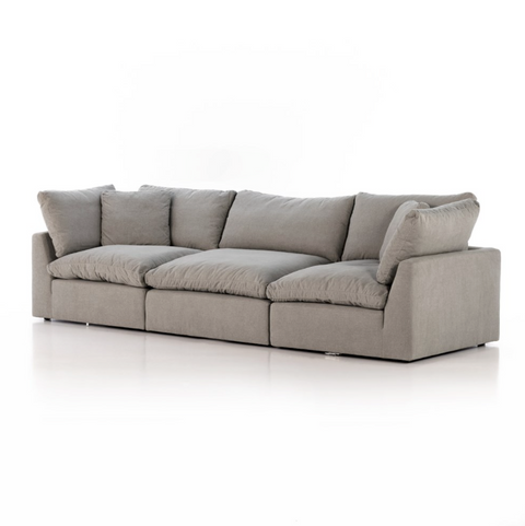 Stevie 3-Pc Sectional Sofa-Destin Flannel