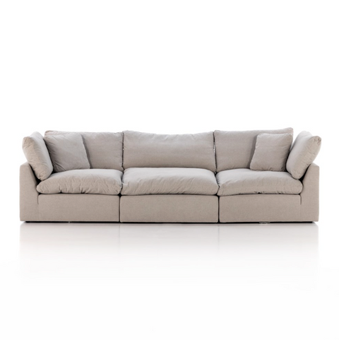 Stevie 3-Pc Sectional Sofa-Destin Flannel