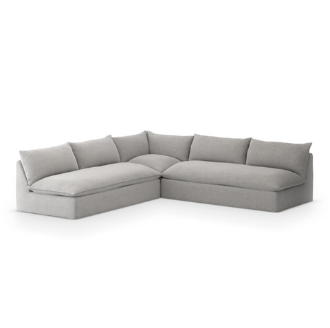 Grant Outdoor 3Pc Sectional - Faye Ash