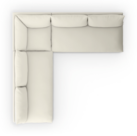 Grant Outdoor 3Pc Sectional - Faye Cream