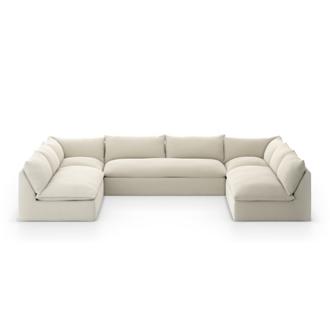 Grant Outdoor 5Pc Sectional - Faye Cream