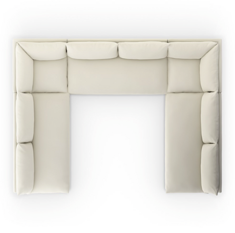 Grant Outdoor 5Pc Sectional - Faye Cream