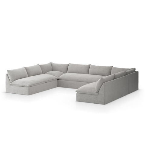 Grant Outdoor 5Pc Sectional - Faye Ash