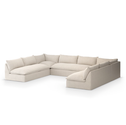 Grant Outdoor 5Pc Sectional - Faye Sand