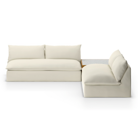 Grant Outdoor 2Pc Sectional w/ Coffee Table- Faye Cream