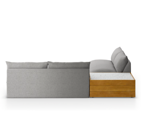 Grant Outdoor 2Pc Sectional w/ Coffee Table- Faye Ash