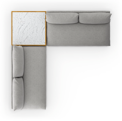 Grant Outdoor 2Pc Sectional w/ Coffee Table- Faye Ash