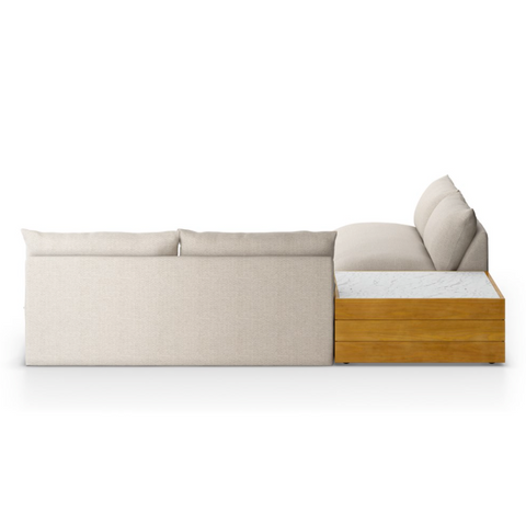 Grant Outdoor 2Pc Sectional w/ Coffee Table- Faye Sand