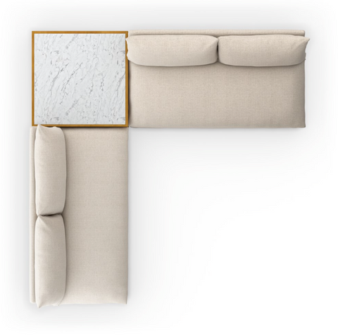 Grant Outdoor 2Pc Sectional w/ Coffee Table- Faye Sand