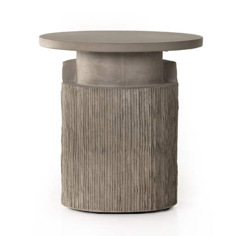 Huron Outdoor End Table- Textured Flint