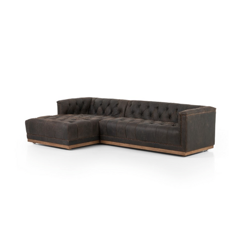 Maxx 2Pc LAF Sectional 109"-Destroyed Black