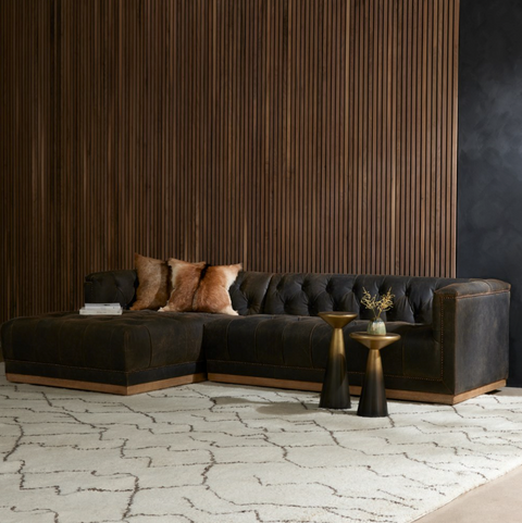 Maxx 2Pc LAF Sectional 109"-Destroyed Black