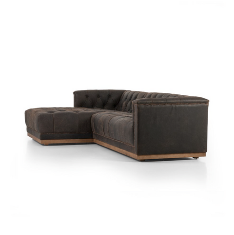 Maxx 2Pc LAF Sectional 109"-Destroyed Black