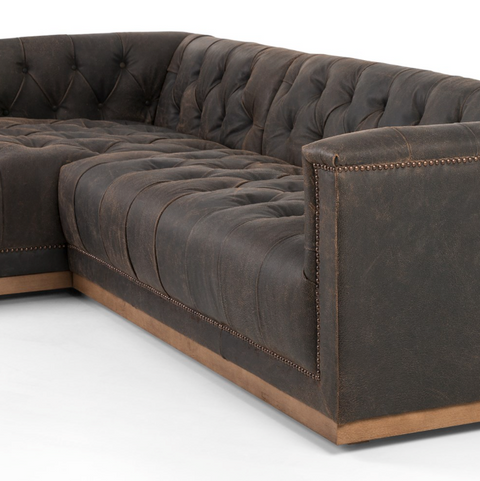 Maxx 2Pc LAF Sectional 109"-Destroyed Black