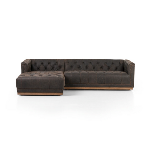 Maxx 2Pc LAF Sectional 109"-Destroyed Black