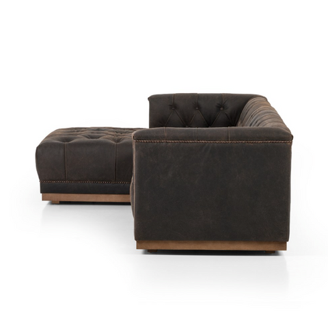 Maxx 2Pc LAF Sectional 109"-Destroyed Black