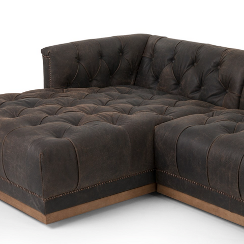 Maxx 2Pc LAF Sectional 109"-Destroyed Black