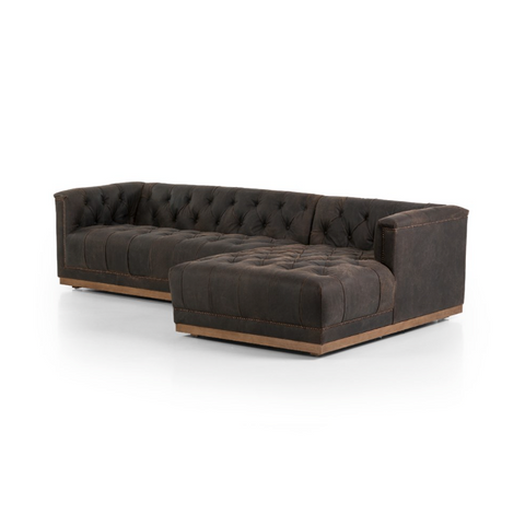 Maxx 2Pc RAF Sectional 109"-Destroyed Black