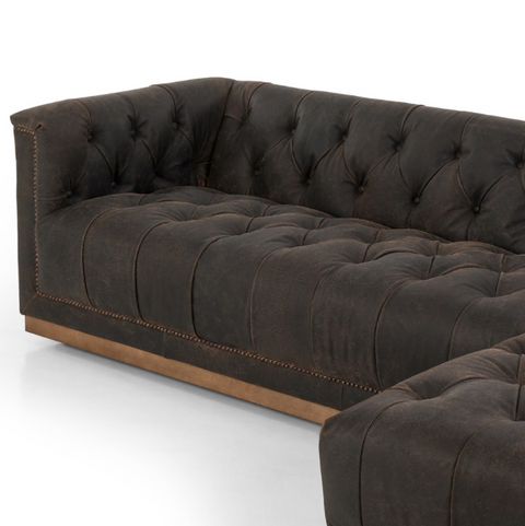 Maxx 2Pc RAF Sectional 109"-Destroyed Black