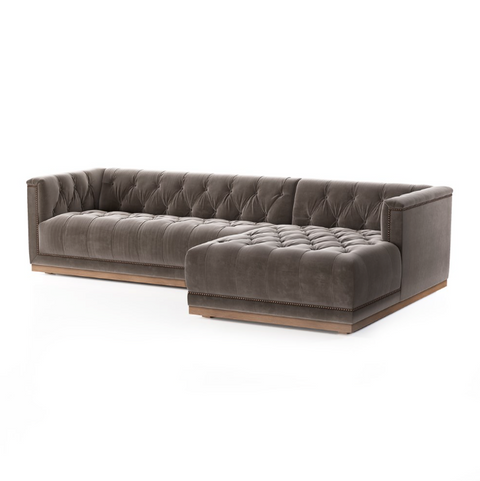 Maxx 2Pc RAF Sectional 109"- Sapphire Birch