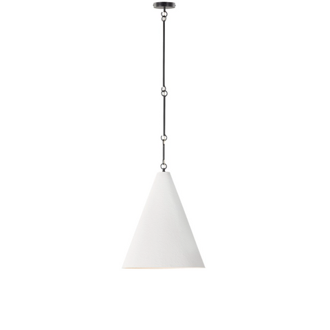 Grazia Pendant - Matte White Plaster