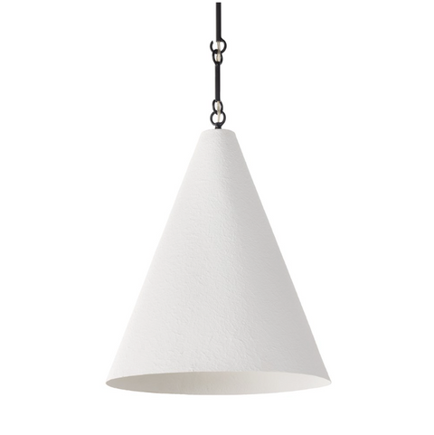 Grazia Pendant - Matte White Plaster