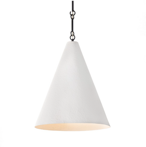 Grazia Pendant - Matte White Plaster