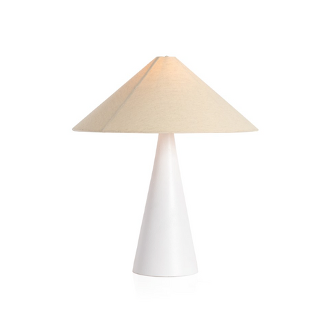 Nour Table Lamp - Matte White Cast Aluminum