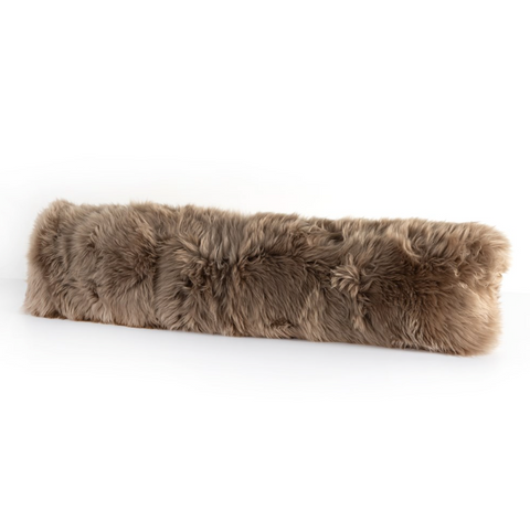 Lalo Lambskin Lumbar Pillow - Taupe