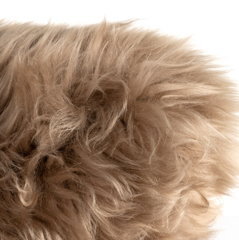 Lalo Lambskin Lumbar Pillow - Taupe