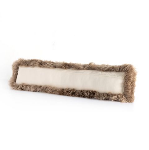 Lalo Lambskin Lumbar Pillow - Taupe