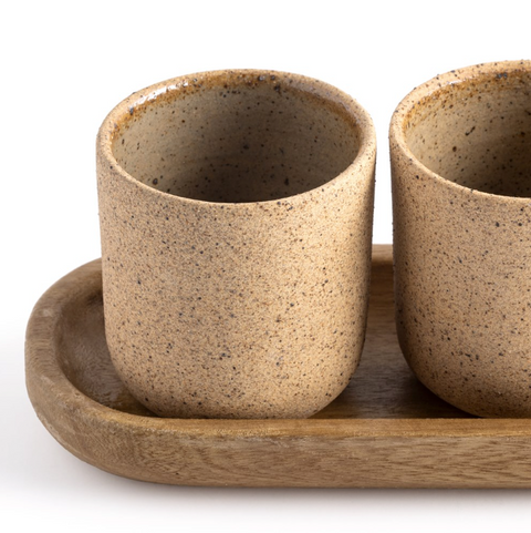 Nelo Espresso Cup - Set of 4 - Natural Grey Speckled