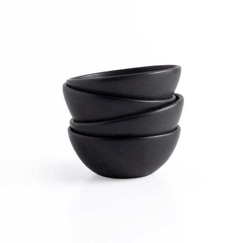 Nelo Small Bowl - Set of 4 -Matte Black