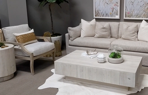 Montauk Coffee Table - White Wash Pine
