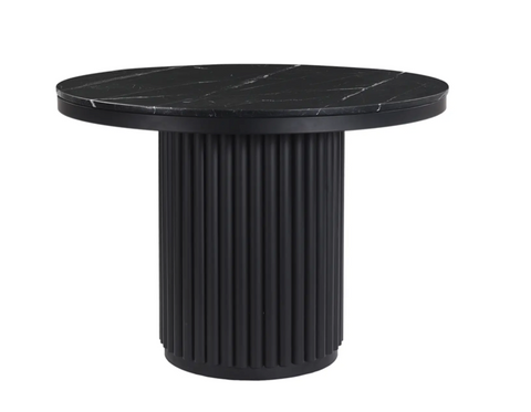 Tower Dining Table - Black Marble