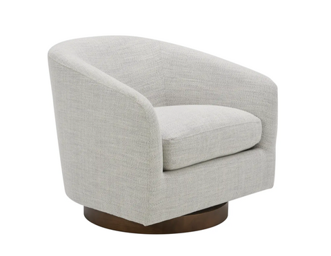 Oscy Swivel Chair - Cream White