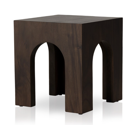 Fausto End Table-Smoked Guanacaste