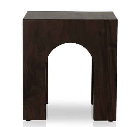 Fausto End Table-Smoked Guanacaste
