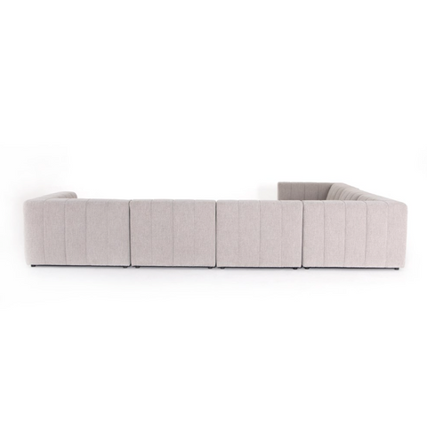 Langham Channeled 6Pc RAF Chaise Sectional-Napa Sandstone