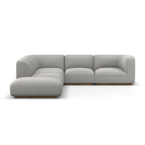 Mabry 5Pc LAF Sectional w/ Ottoman - Gibson Silver