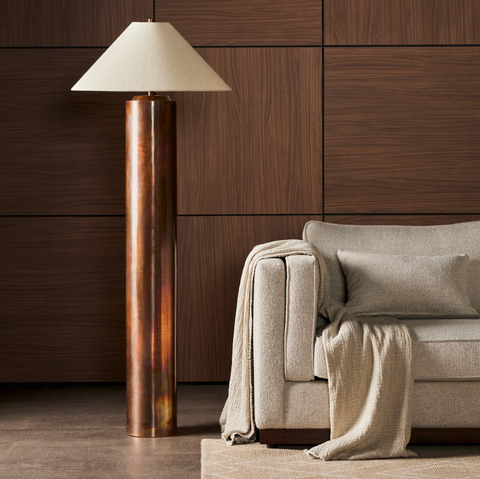 Seaton Floor Lamp-Iridescent Acid Wash