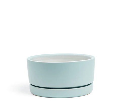 Low-Bowls with Water Saucers - Air Blue